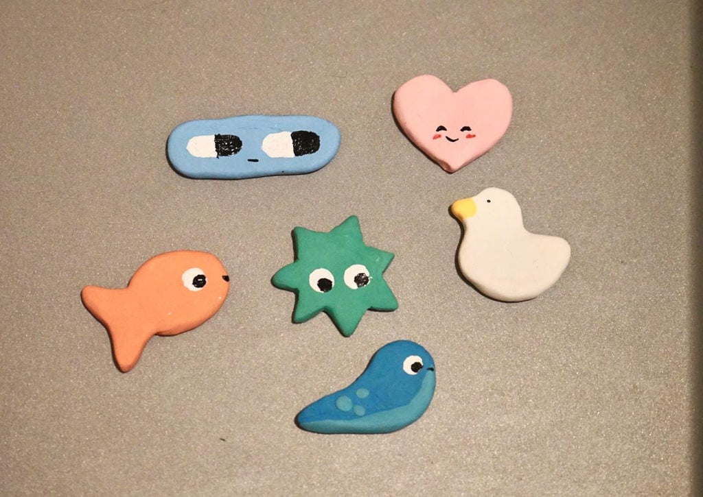 Funky clay magnet mix and match set