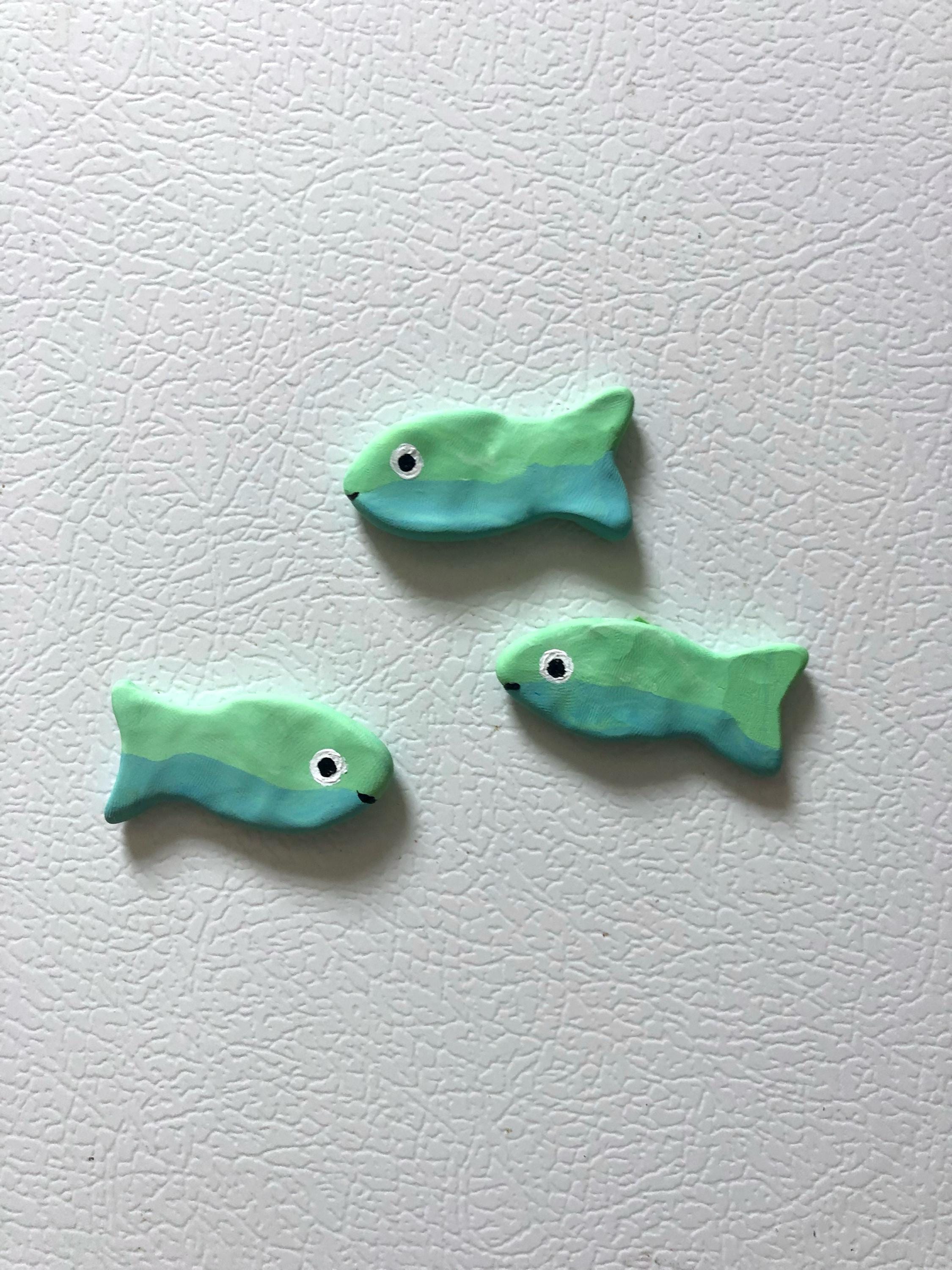 Fishy clay magnets
