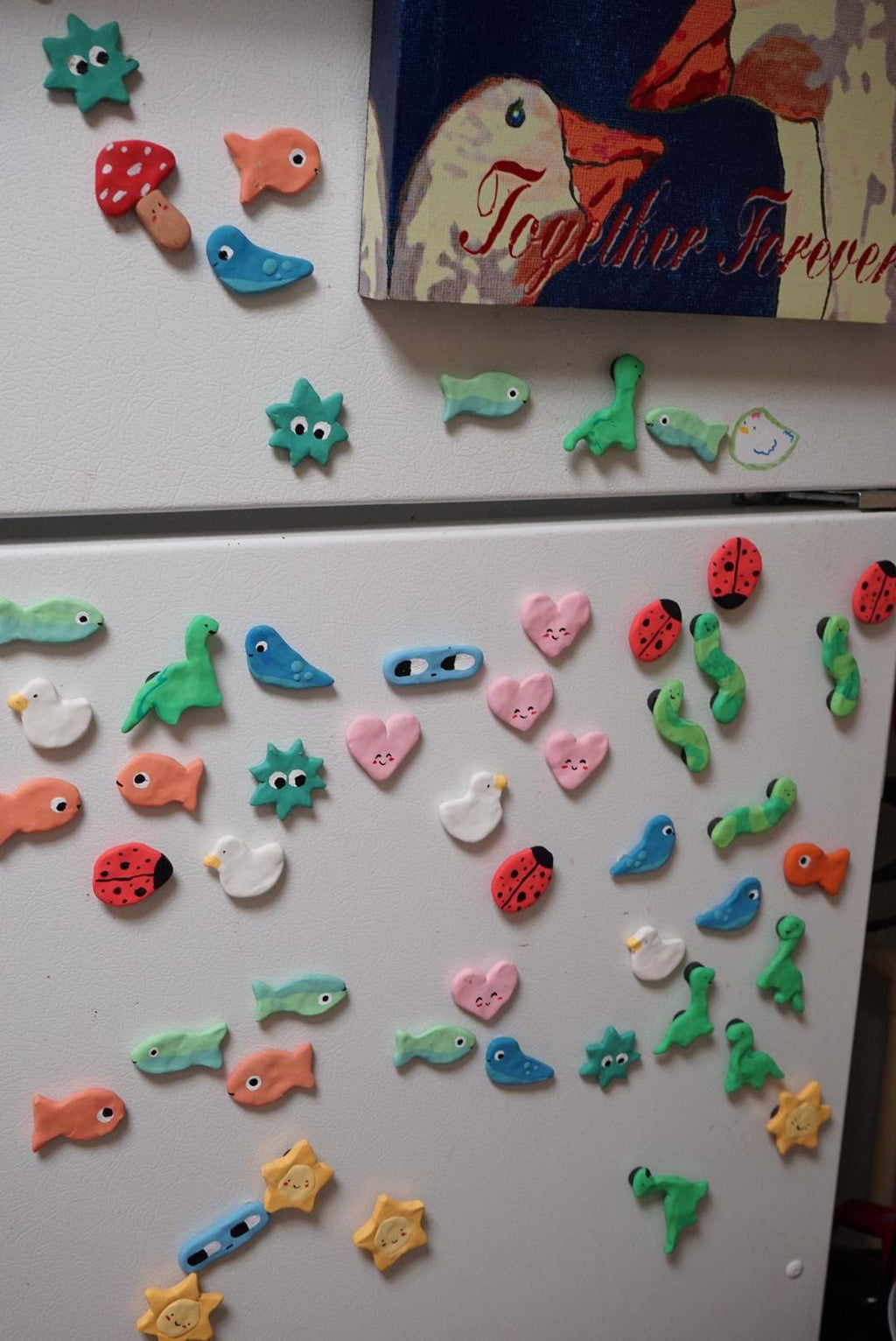Heart clay magnets