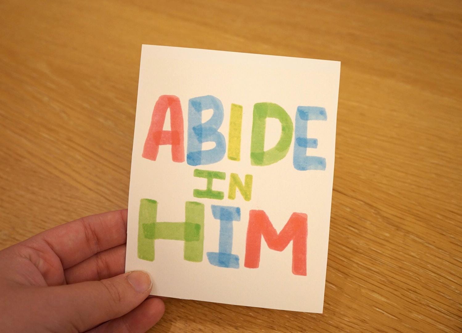 Abide in Him mini poster